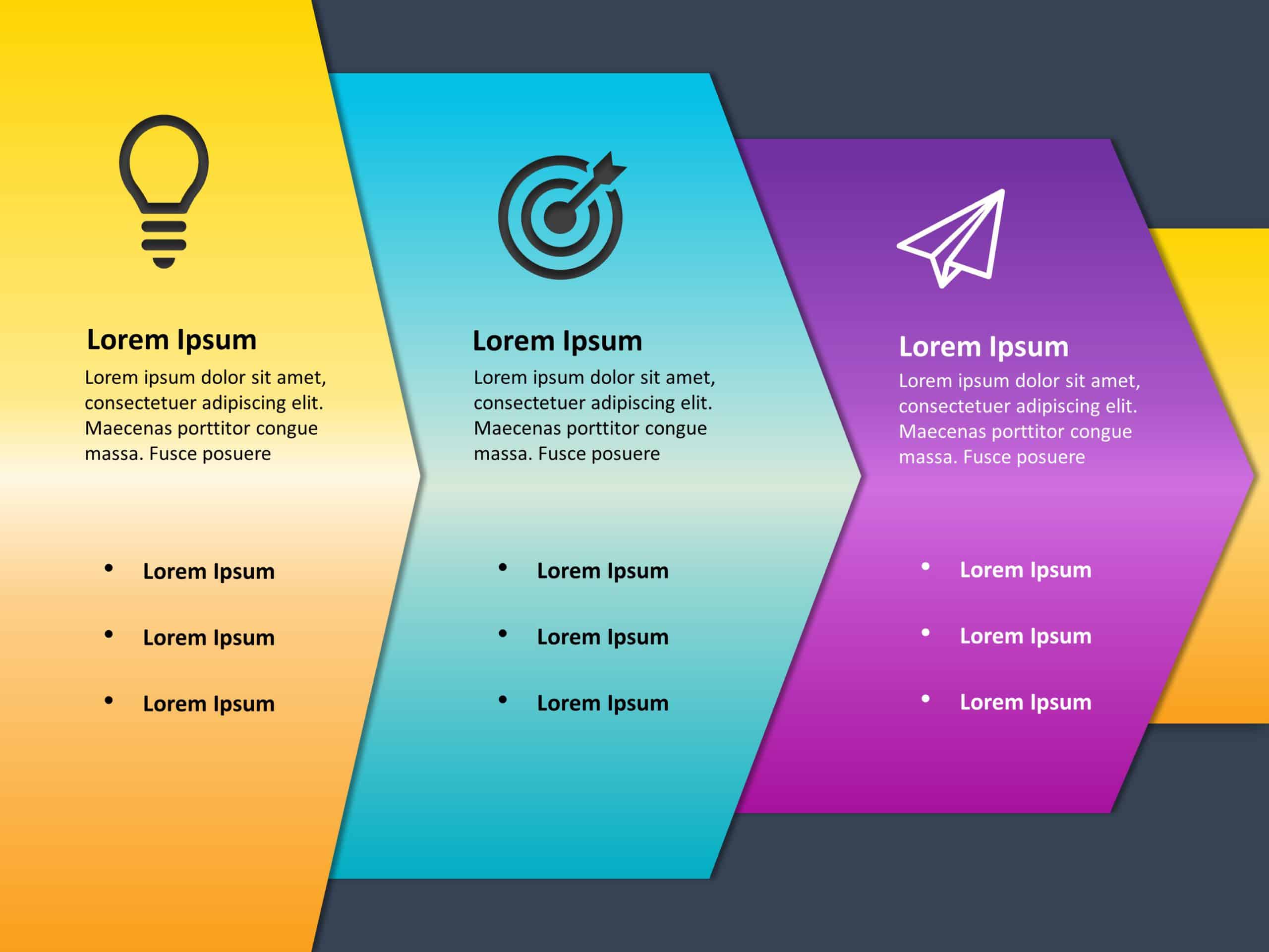 3 Steps Growth Drivers PowerPoint Template