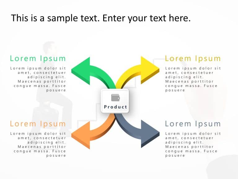 4 Steps Arrow Product Features 1 PowerPoint Template
