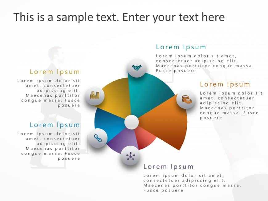 Circular Process Pie Chart PowerPoint Template