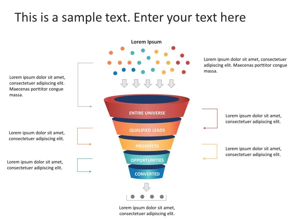 5 Steps Sales Funnel Diagram PowerPoint Template SlideUpLift