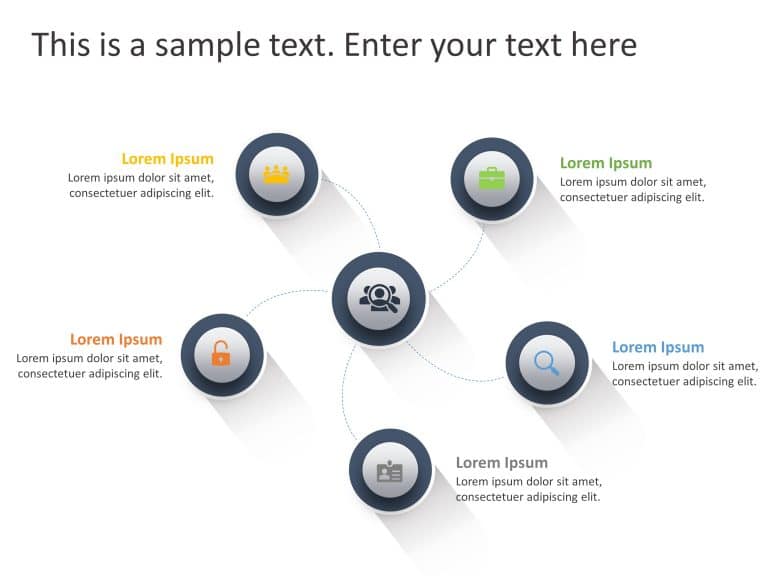 5 Steps Swirl Strategy PowerPoint Template & Google Slides Theme
