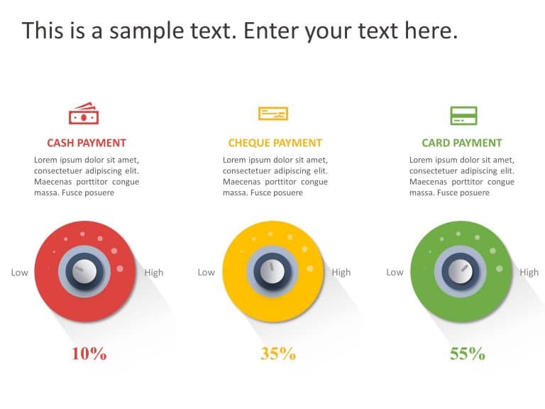 Dial Share Comparison PowerPoint Template