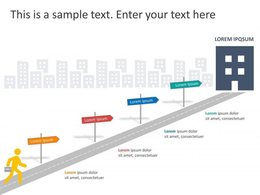 4 Steps RoadMap PowerPoint Template