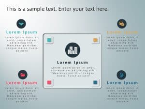 4 Steps Square Company Capabilities PowerPoint Template