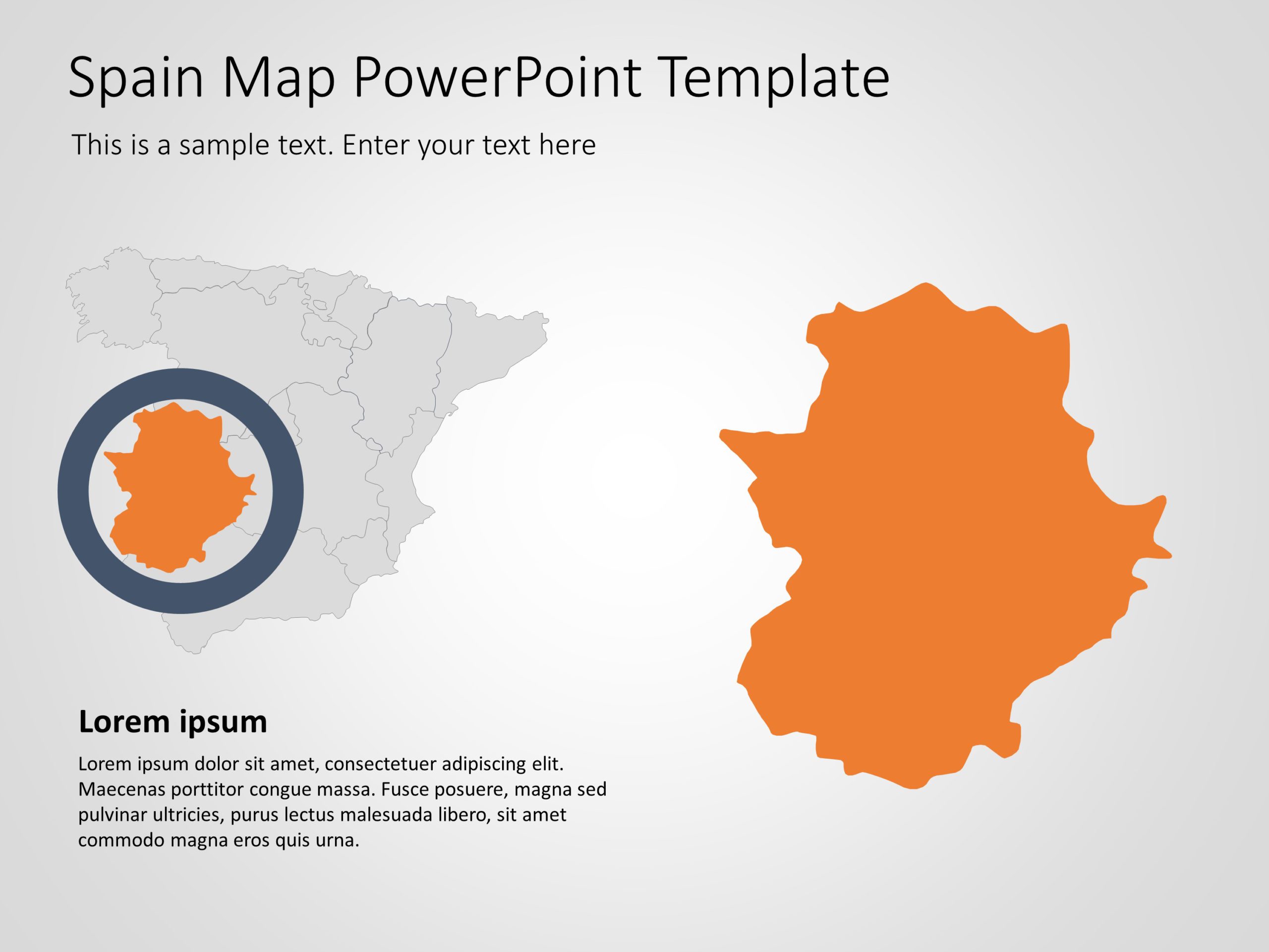 Spain Map 5 PowerPoint Template & Google Slides Theme
