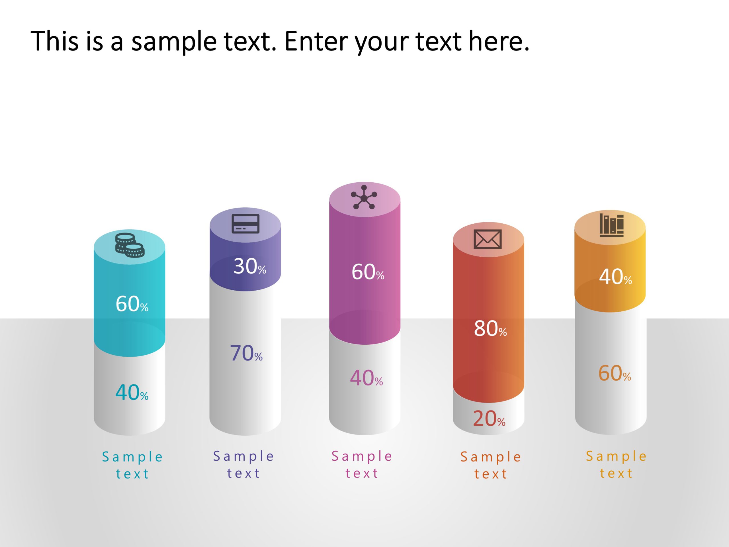 Powerpoint Slide Example Application Feature Compasrison 5 Steps Feature Comparison PowerPoint Template