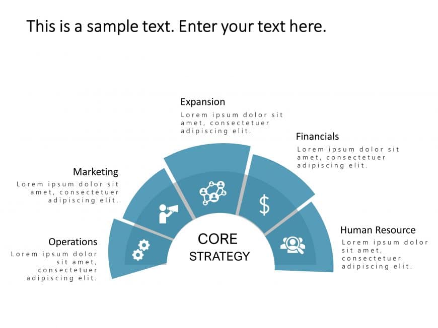 5 Steps Business Strategy PowerPoint Template