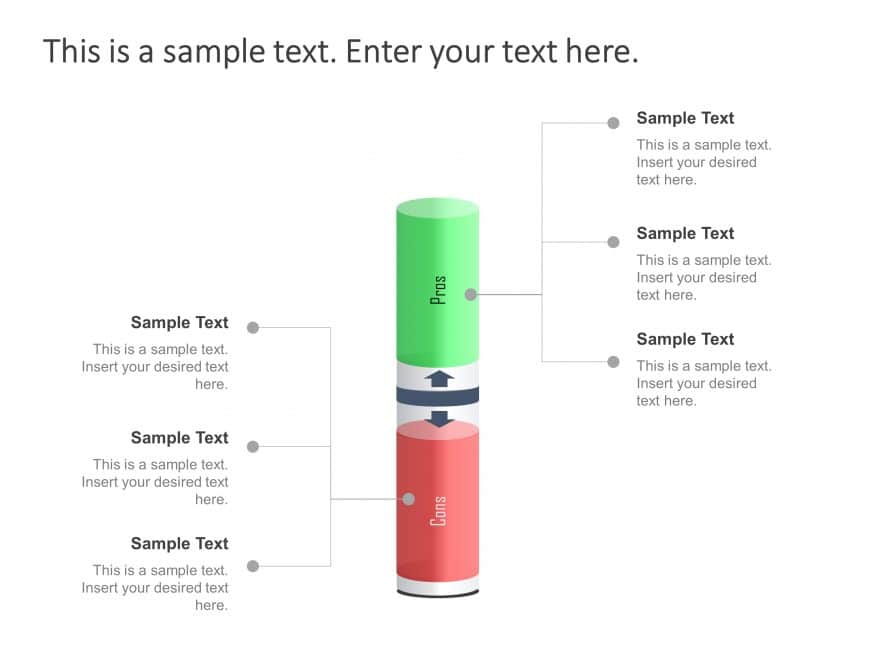 Cylinder Pros and Cons PowerPoint Template