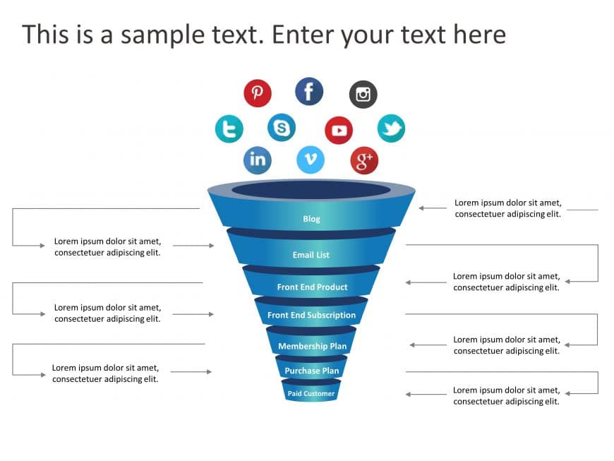 3D Funnel PowerPoint Template