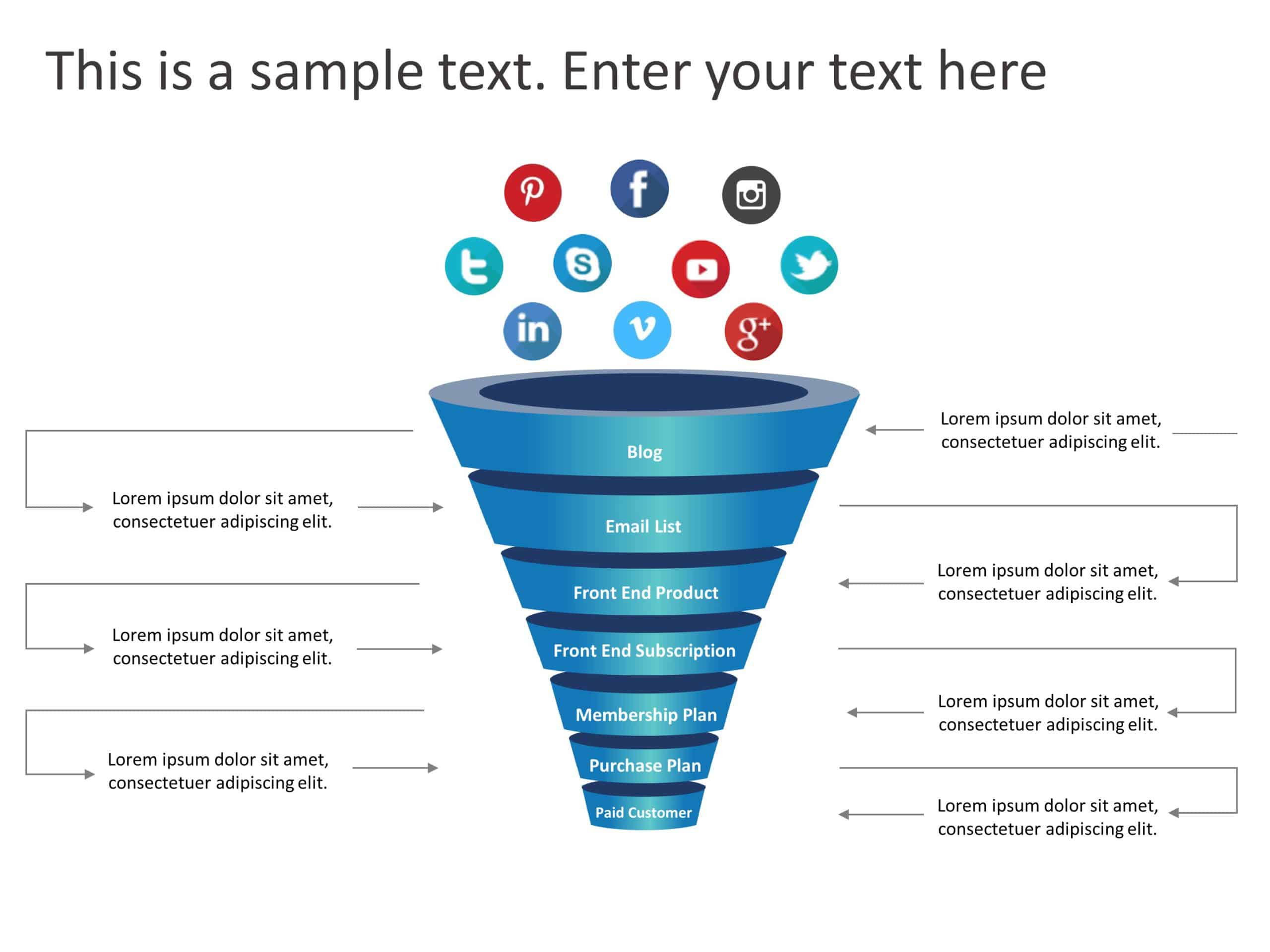 3D Funnel PowerPoint Template & Google Slides Theme