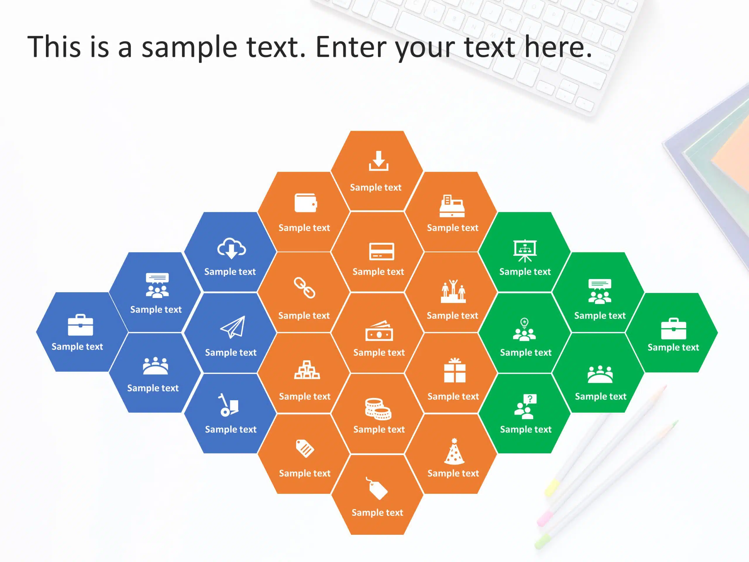 Hexagon Strategic Initaitives PowerPoint Template & Google Slides Theme