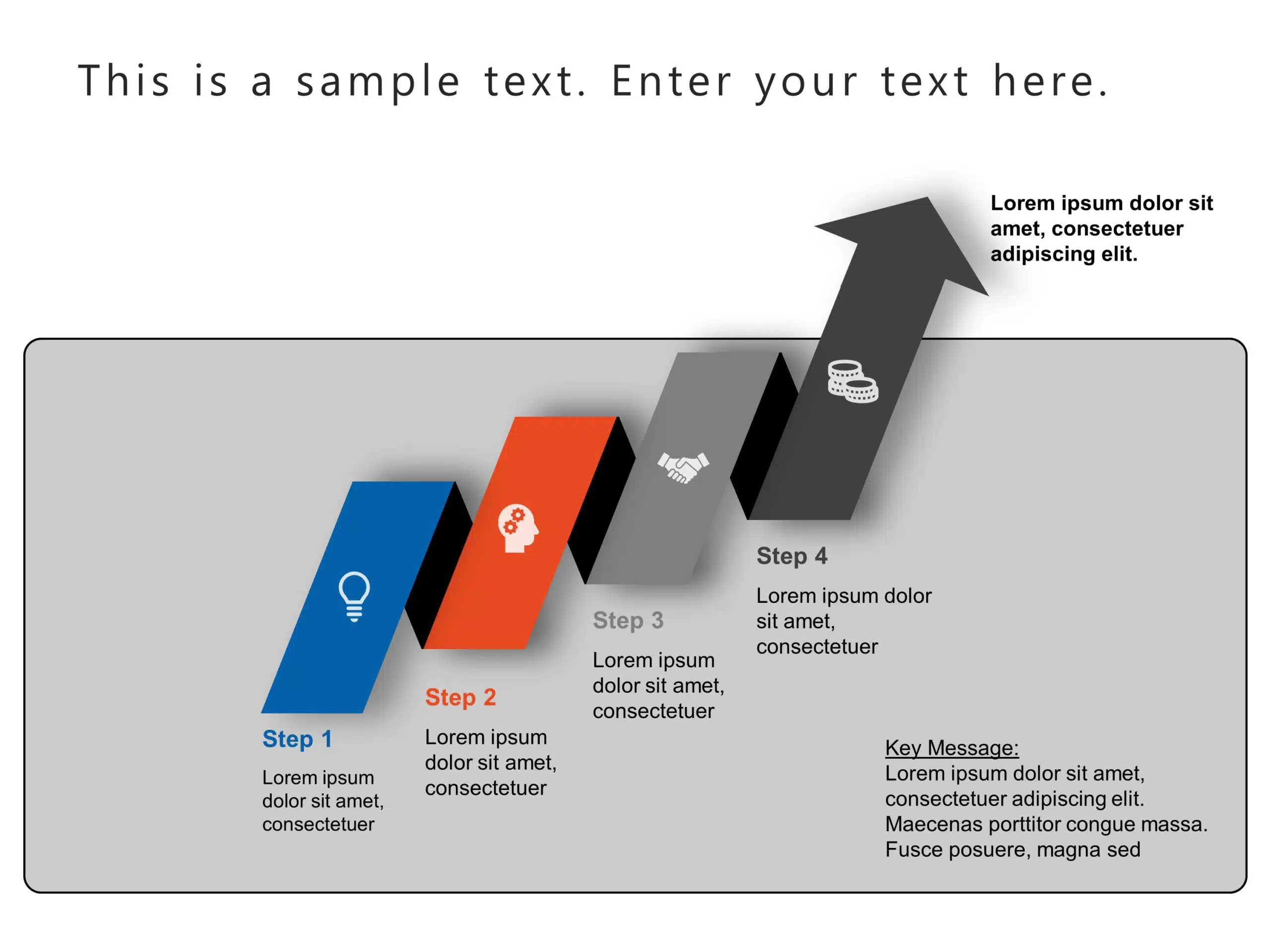 Arrows 4 Steps Growth Drivers PowerPoint Template & Google Slides Theme