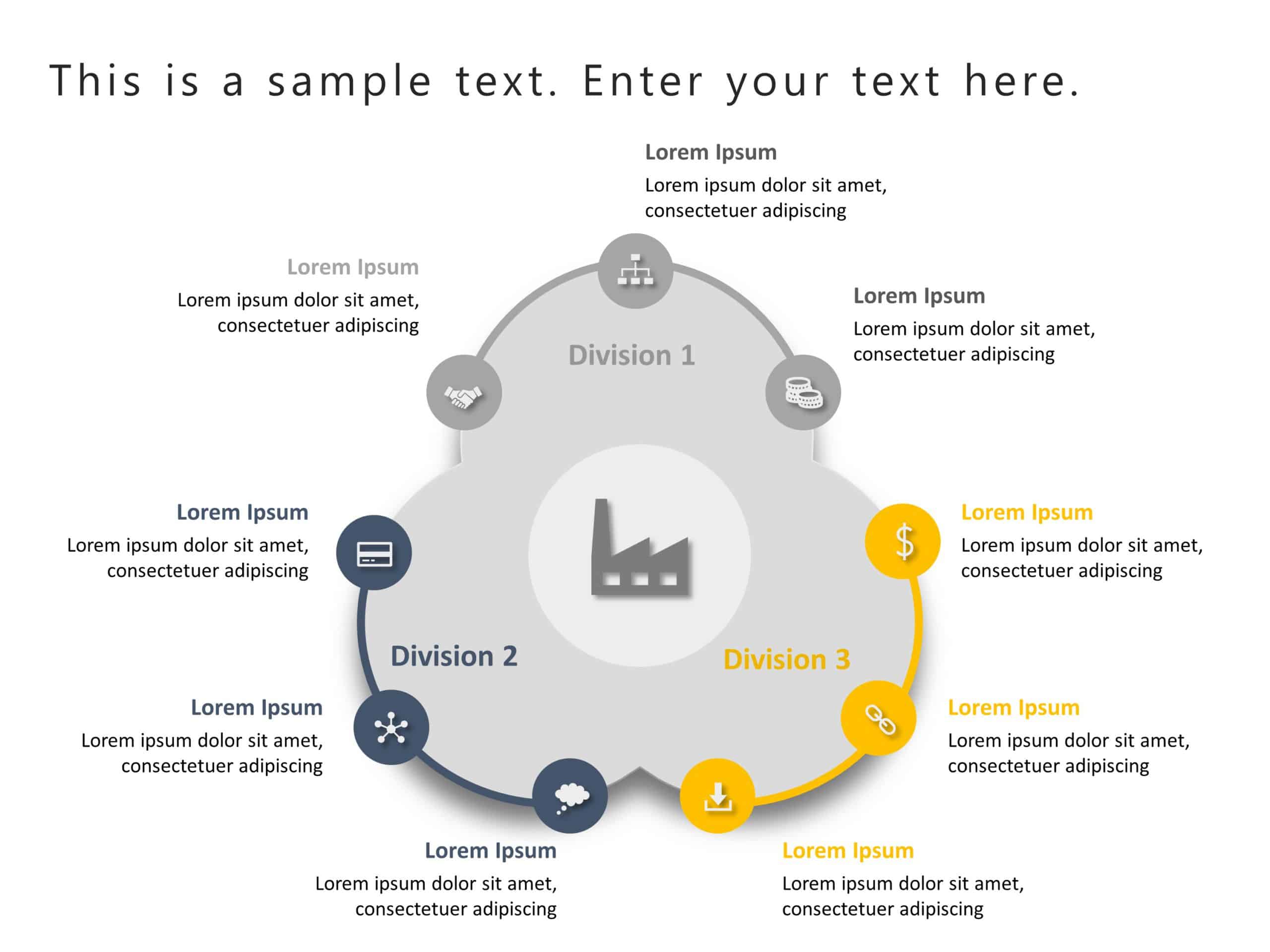 9 Steps Company Capabilties PowerPoint Template & Google Slides Theme