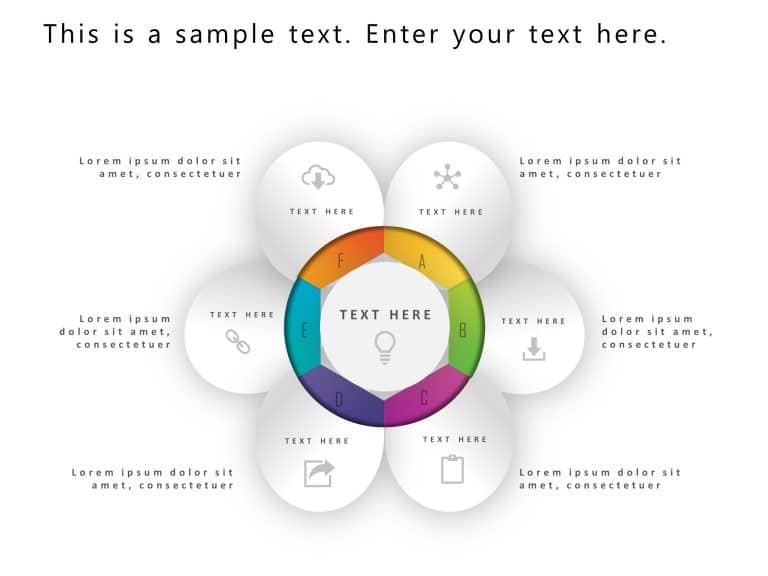 6 Steps Petals PowerPoint Template & Google Slides Theme