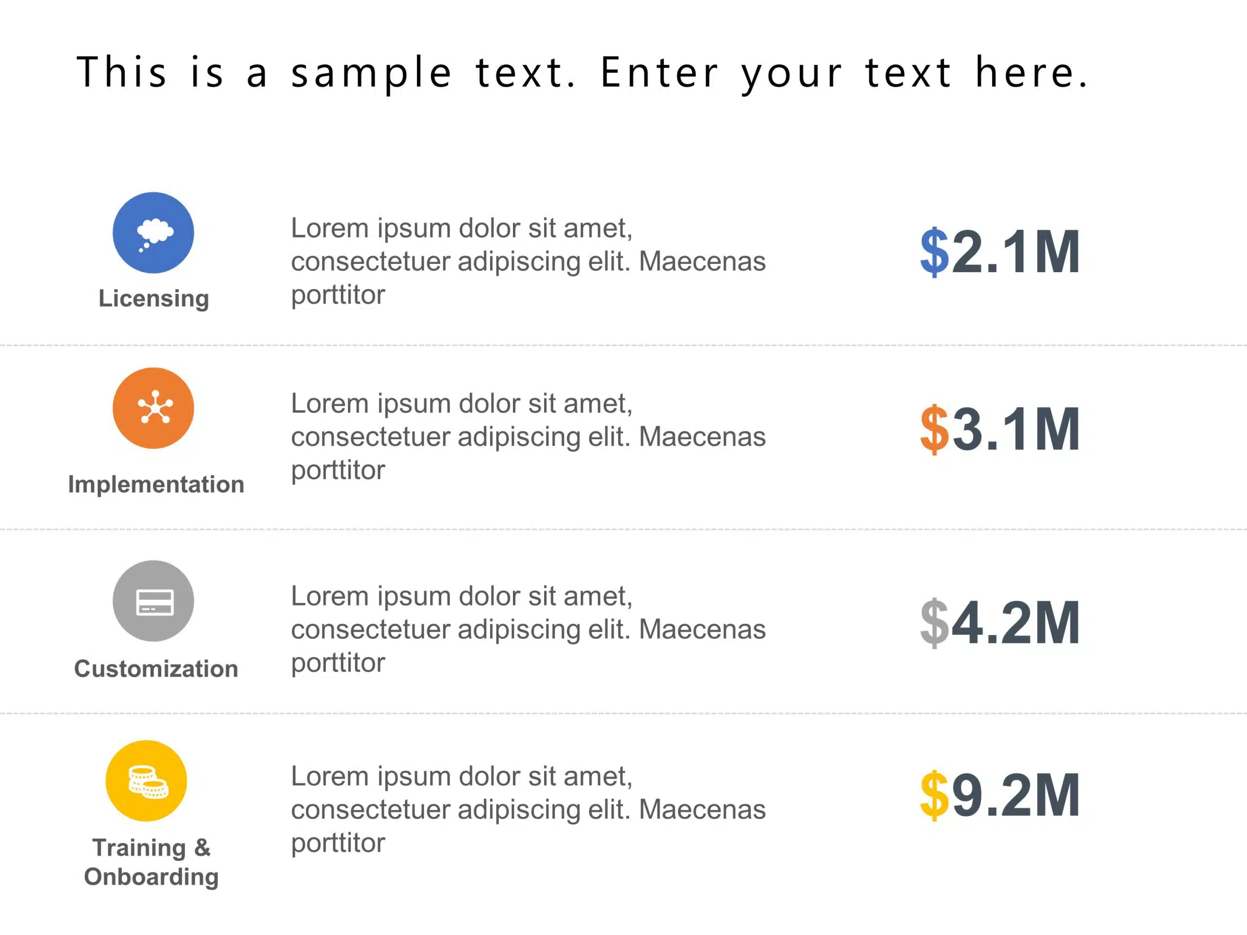 Circle Budget Pricing Proposal 1 PowerPoint Template & Google Slides Theme