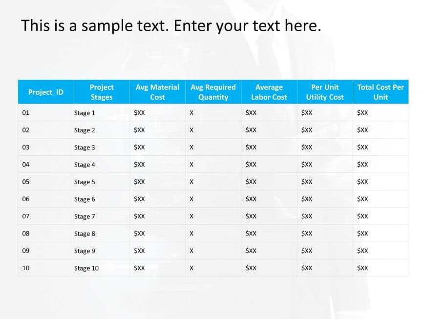 Project Budget Pricing Proposal PowerPoint Template