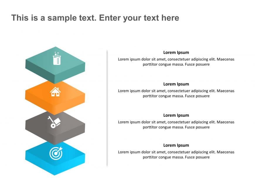 Cube Strategic Initiatives PowerPoint Template