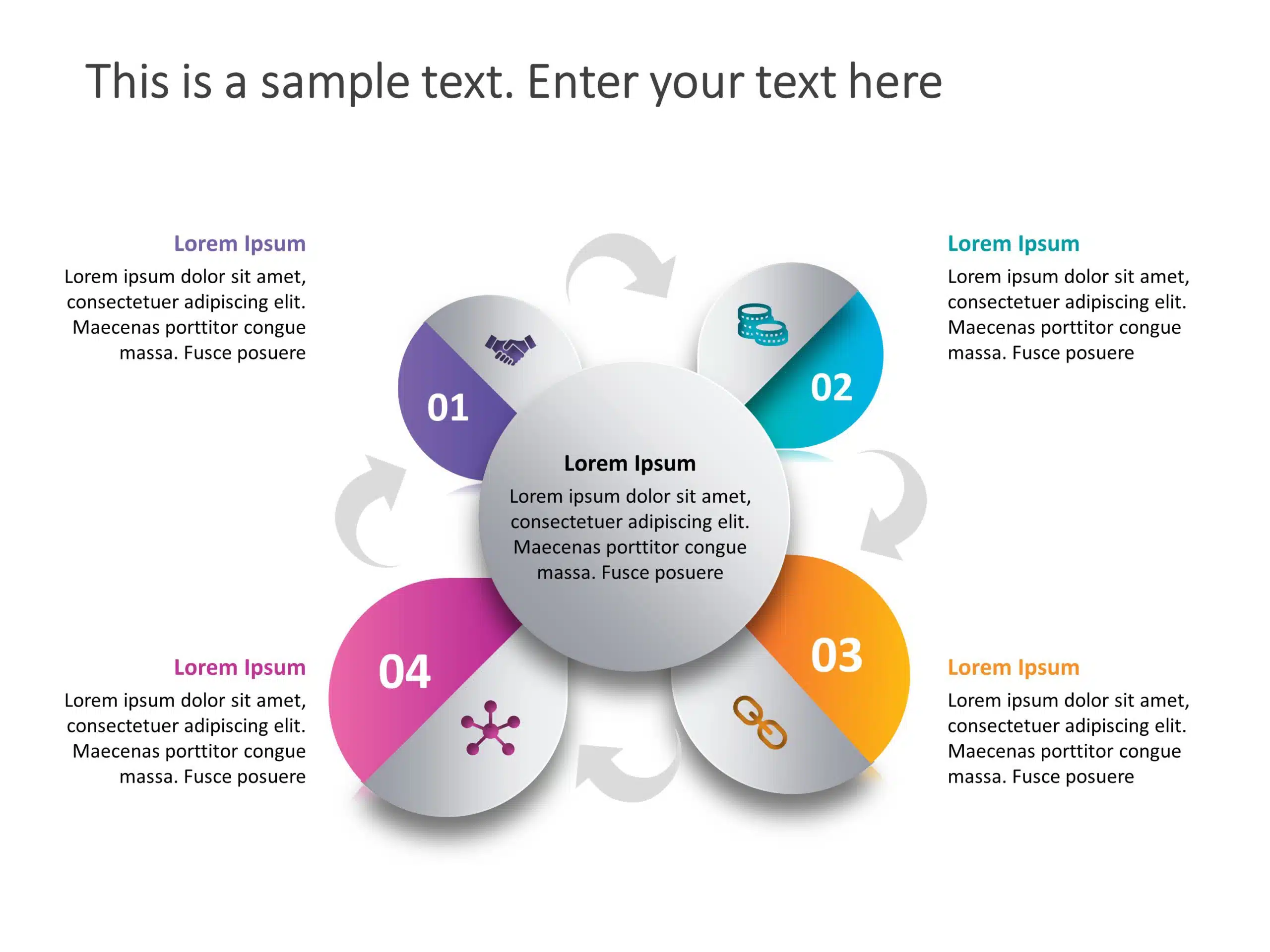 4 Steps Circular Business Process PowerPoint Template & Google Slides Theme