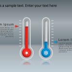Mercury Thermometer Comparison PowerPoint Template & Google Slides Theme