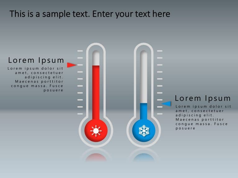 Mercury Thermometer Comparison PowerPoint Template