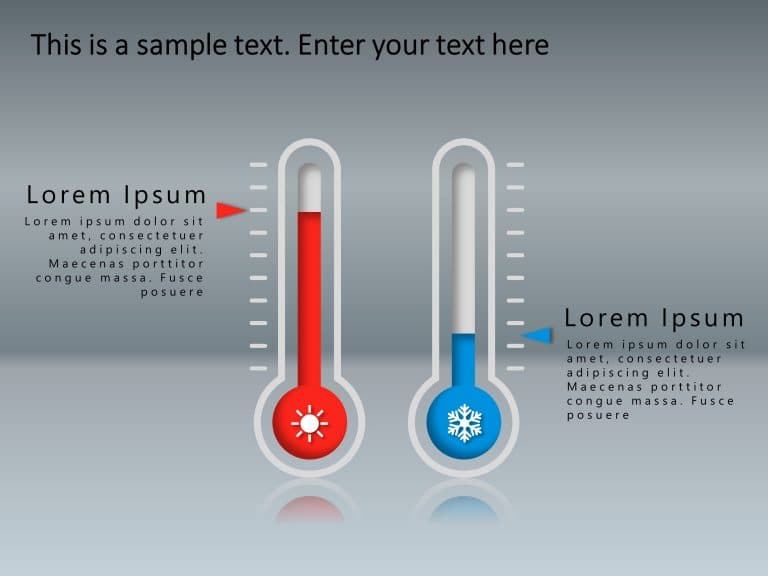 Mercury Thermometer Comparison PowerPoint Template & Google Slides Theme