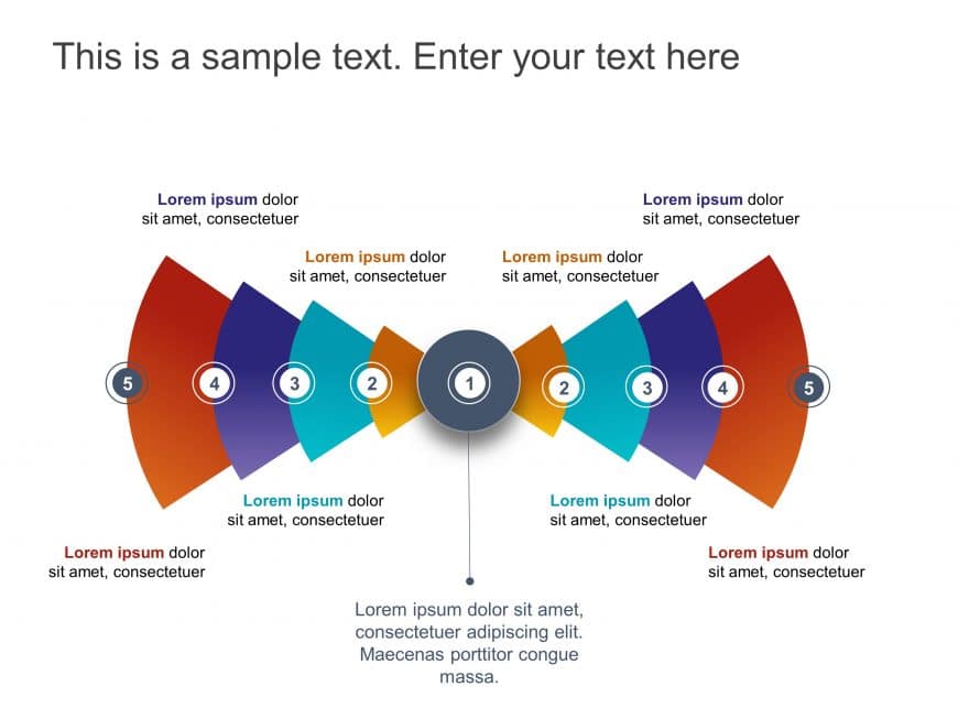 5 Steps Radial Strategy 1 PowerPoint Template