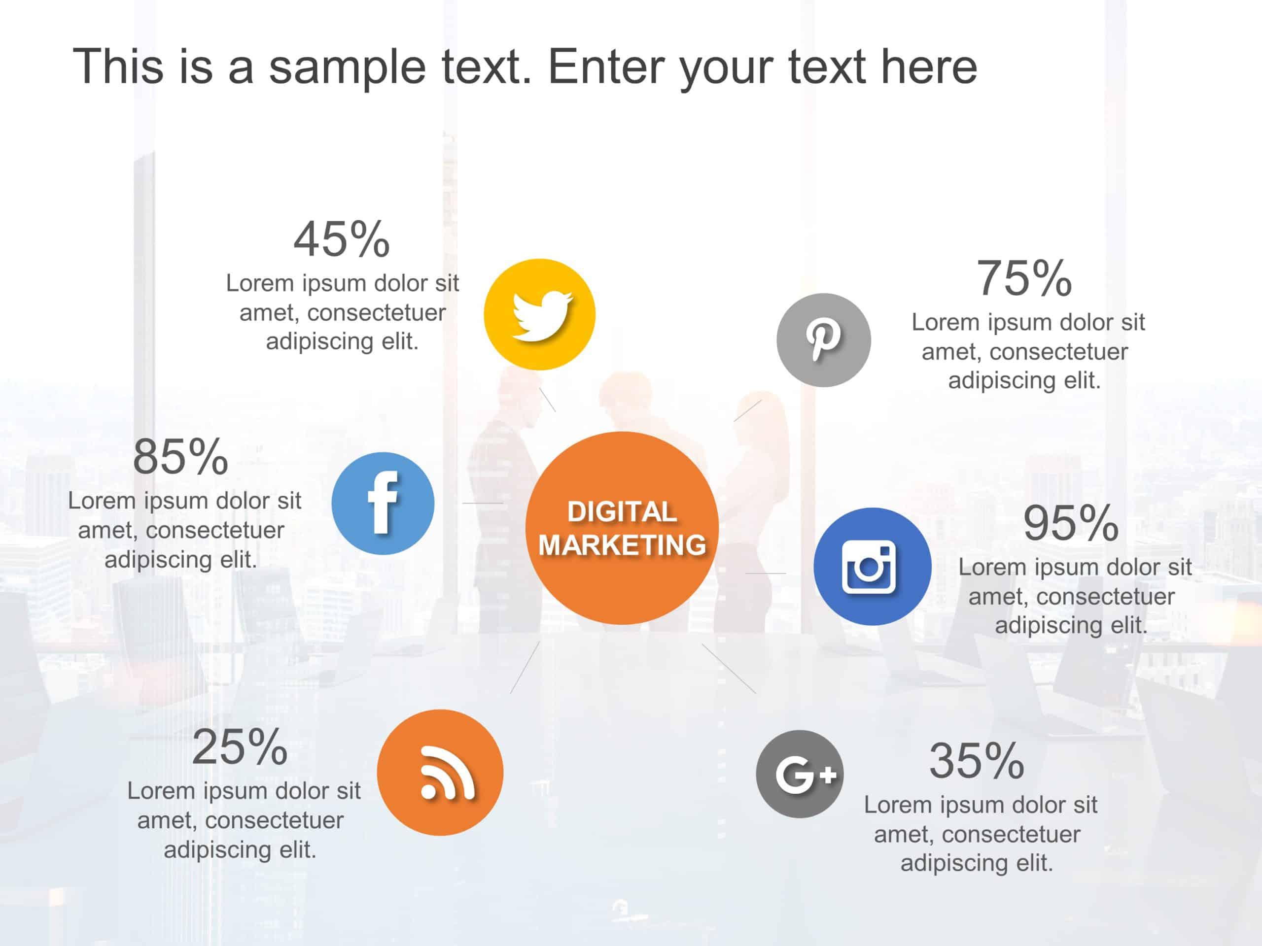 Free Digital Marketing Strategy Infographics 1 PowerPoint Template