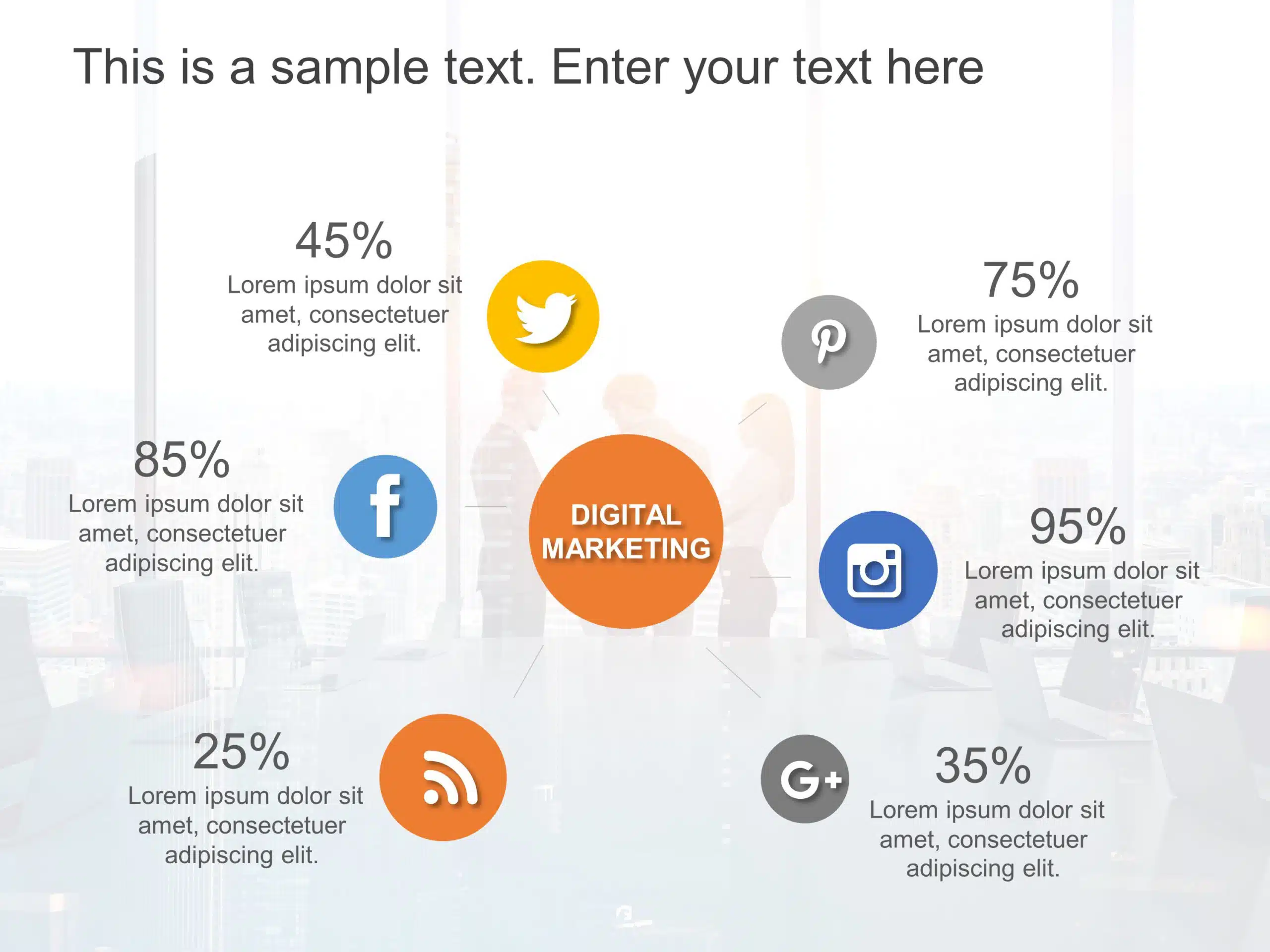 Free Digital Marketing Strategy Infographics 1 PowerPoint Template & Google Slides Theme