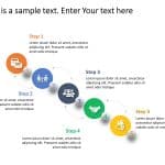 5 Steps Circular Process PowerPoint Template & Google Slides Theme