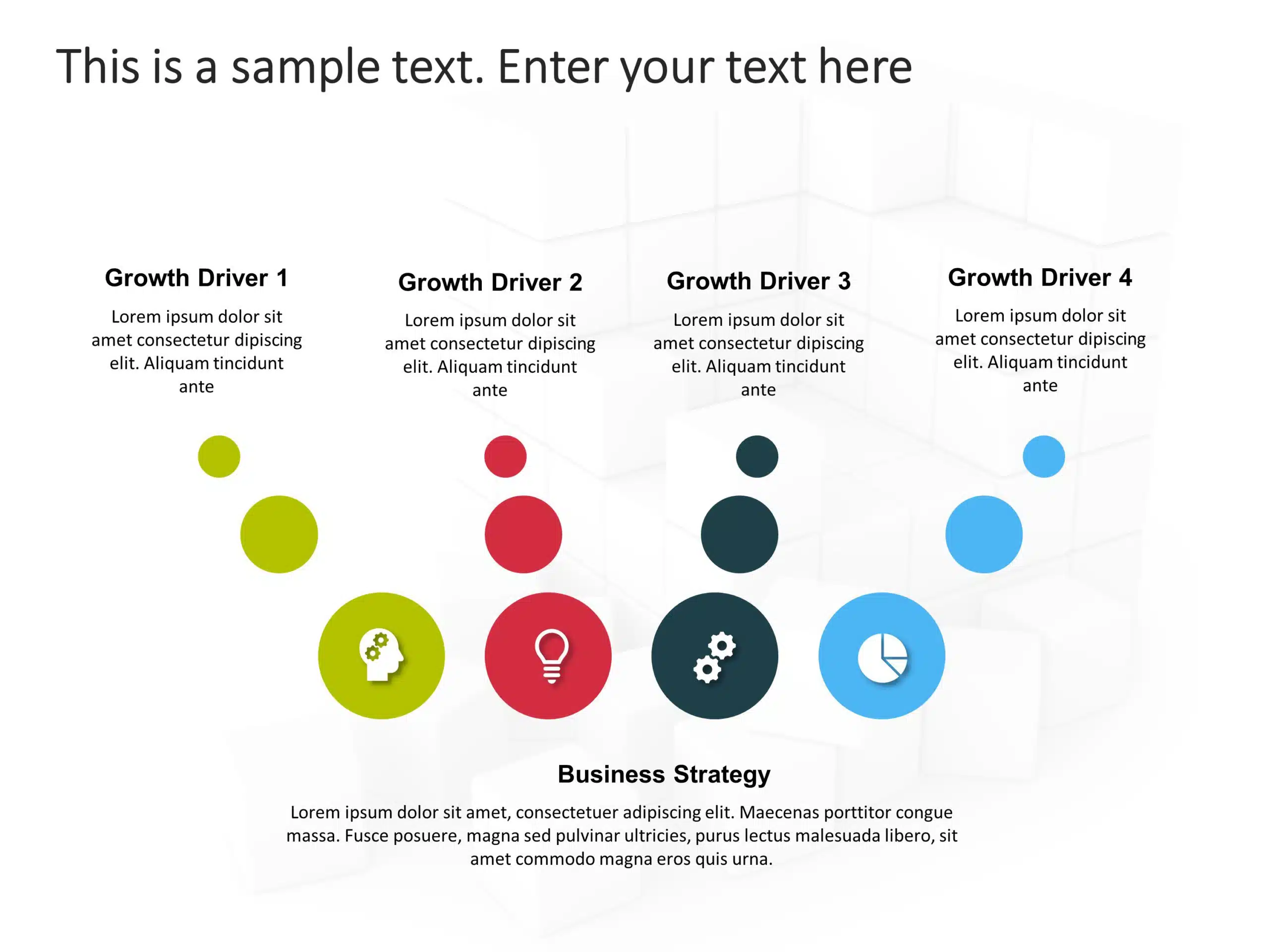 4 Steps Circular Growth Drivers PowerPoint Template & Google Slides Theme