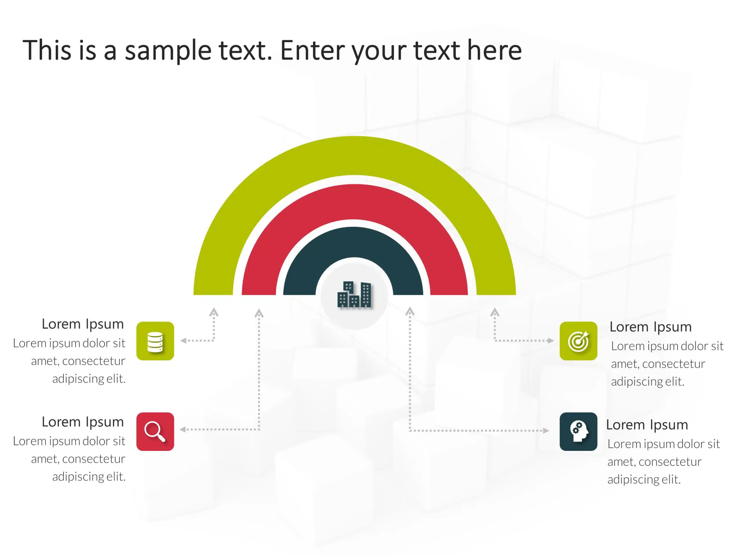 Circular Business Highlights PowerPoint Template & Google Slides Theme