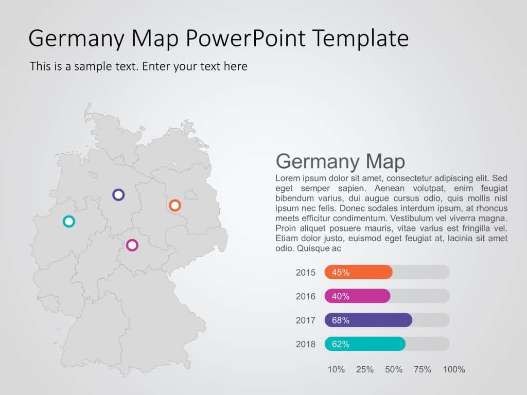 Germany Map PowerPoint Template 2 | Map PowerPoint Templates | SlideUpLift