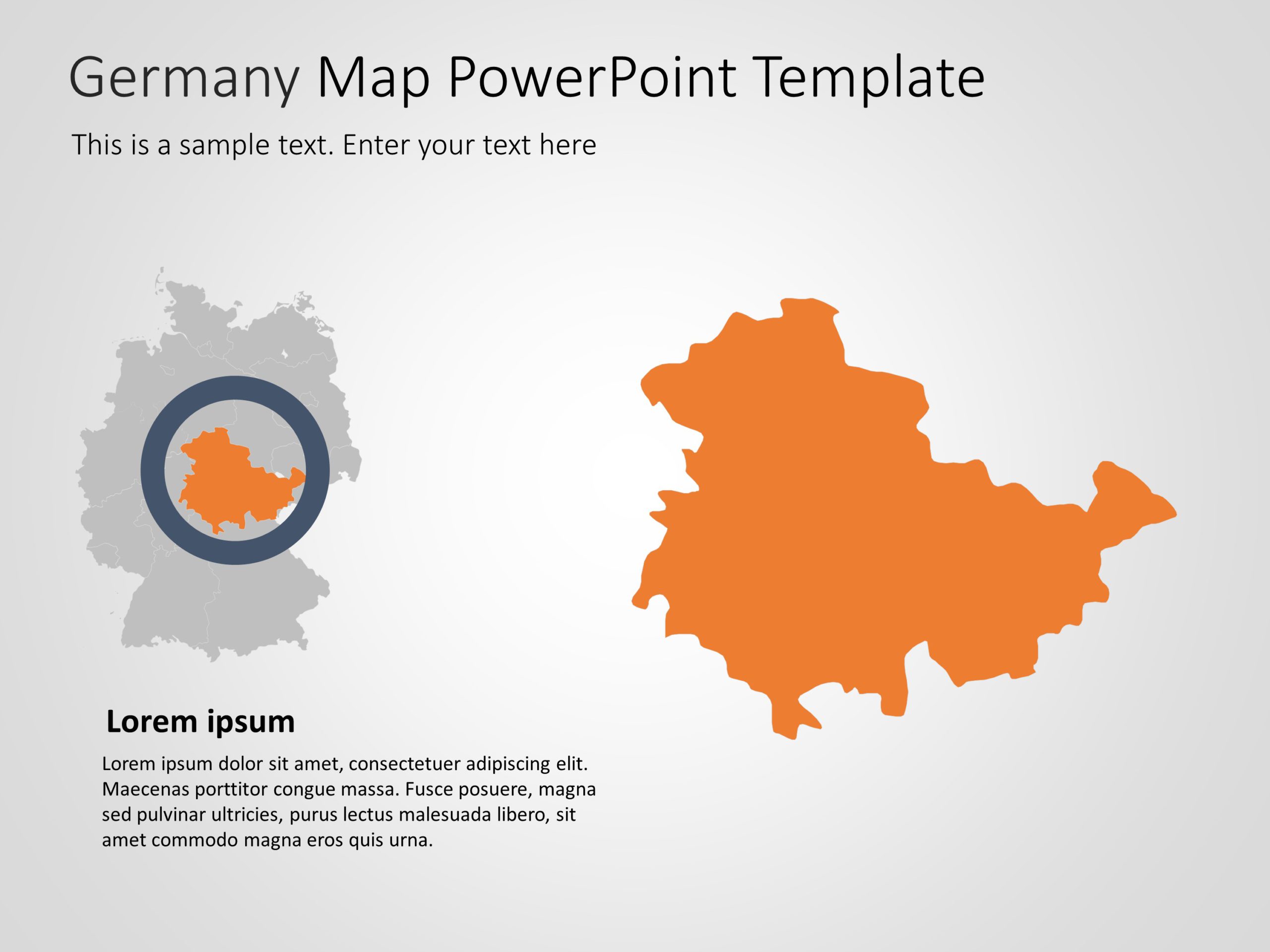 Germany Map 5 PowerPoint Template