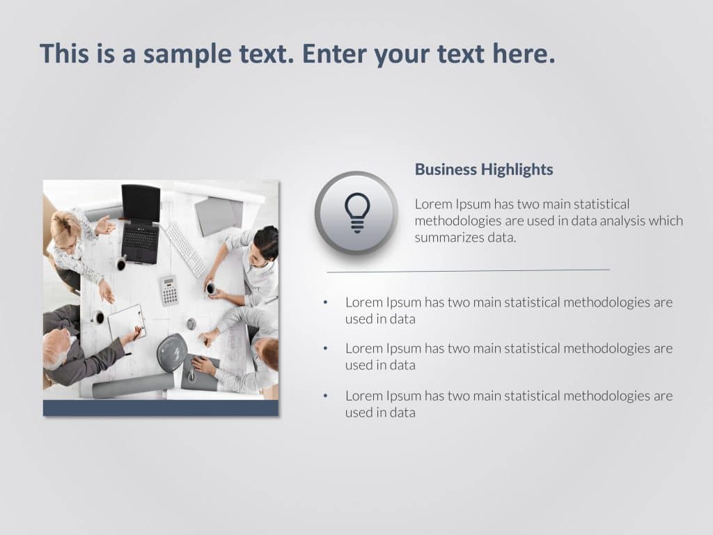 Business Highlights Infographic PowerPoint Template