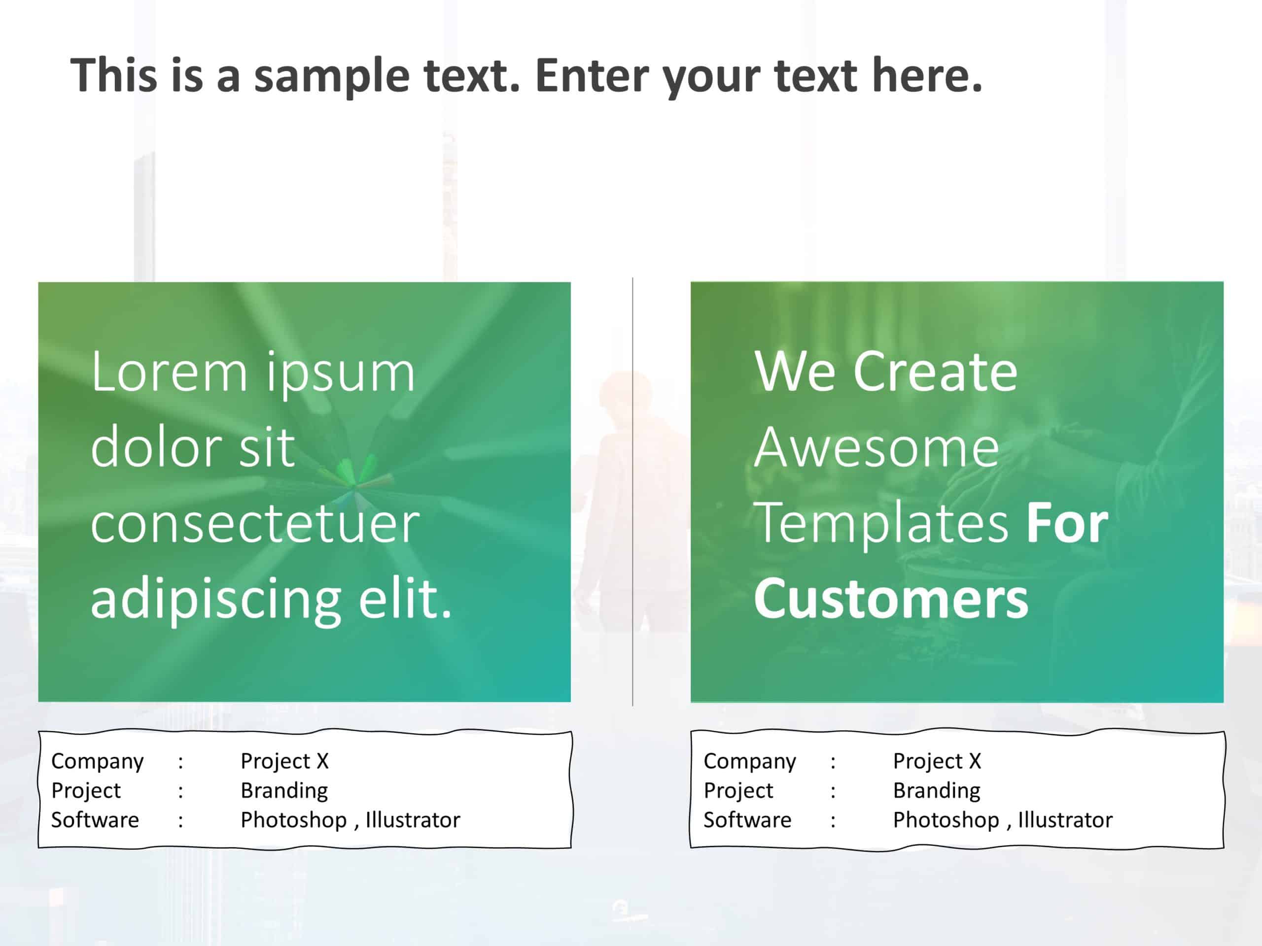 Project Showcase Background Projects Showcase PowerPoint Template