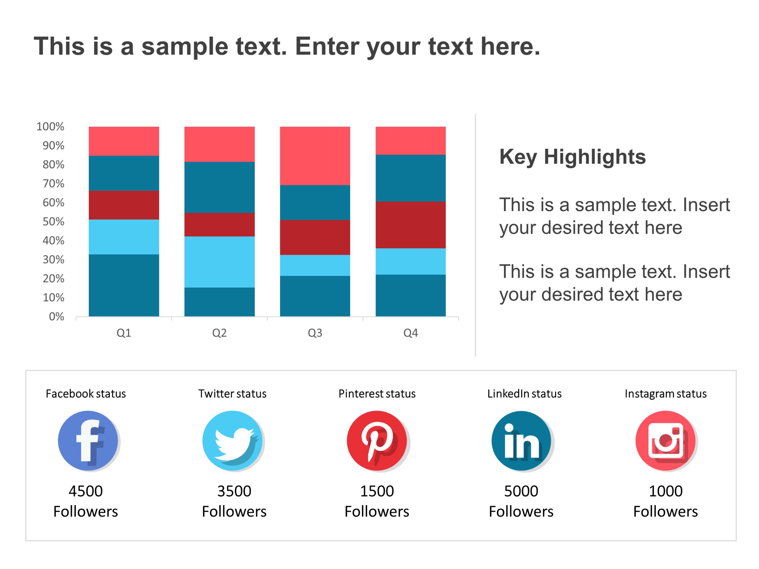 Social Media Performance Dashboard PowerPoint Template & Google Slides Theme