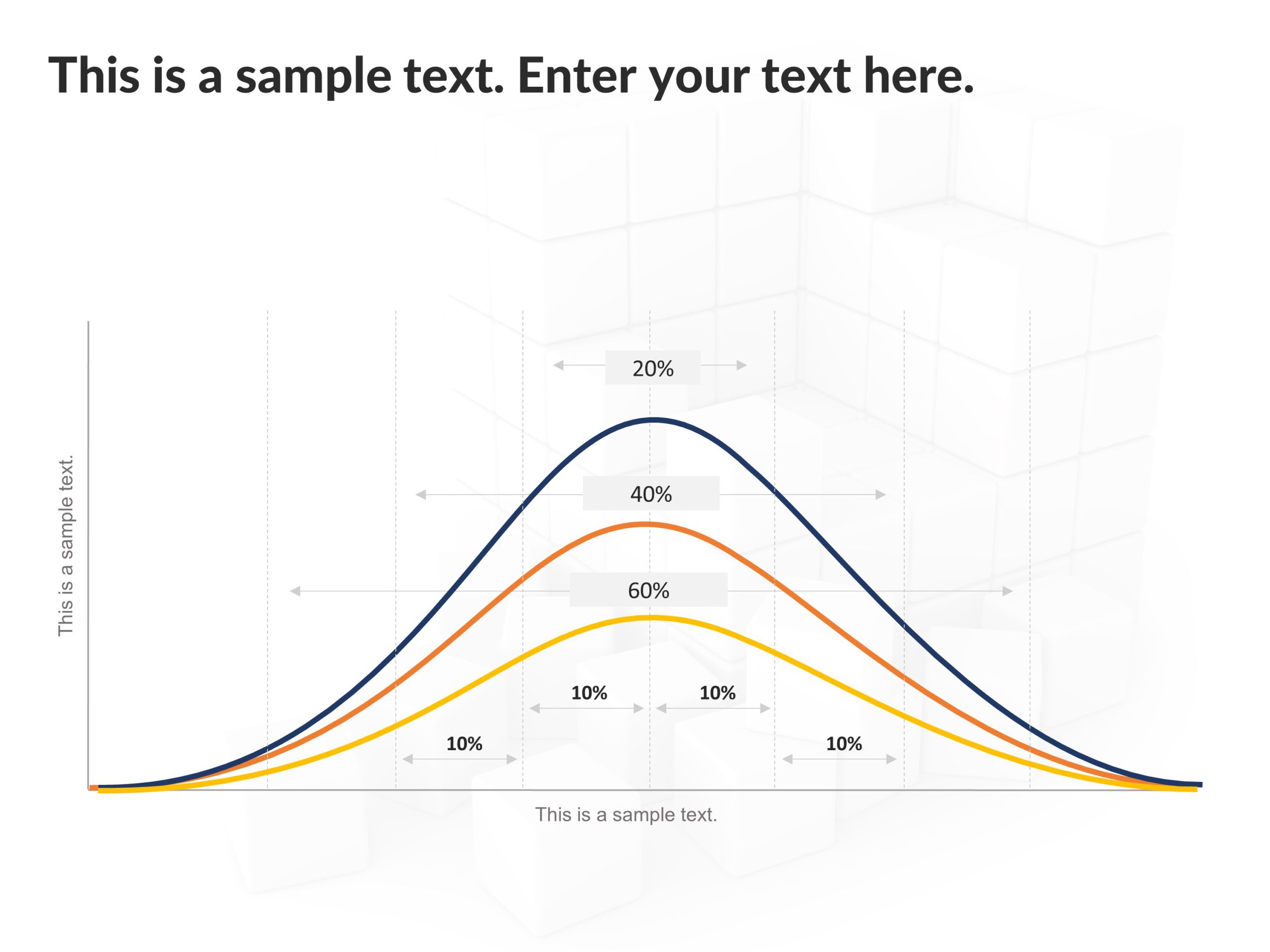 Colorful Bell Curve Analysis in Yellow and Orange Slide Template