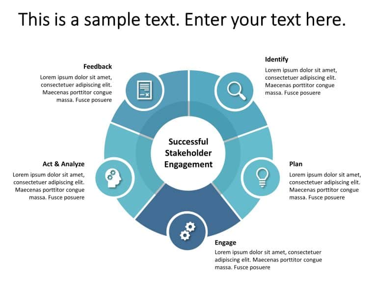 5 Steps Stakeholder Engagement PowerPoint Template