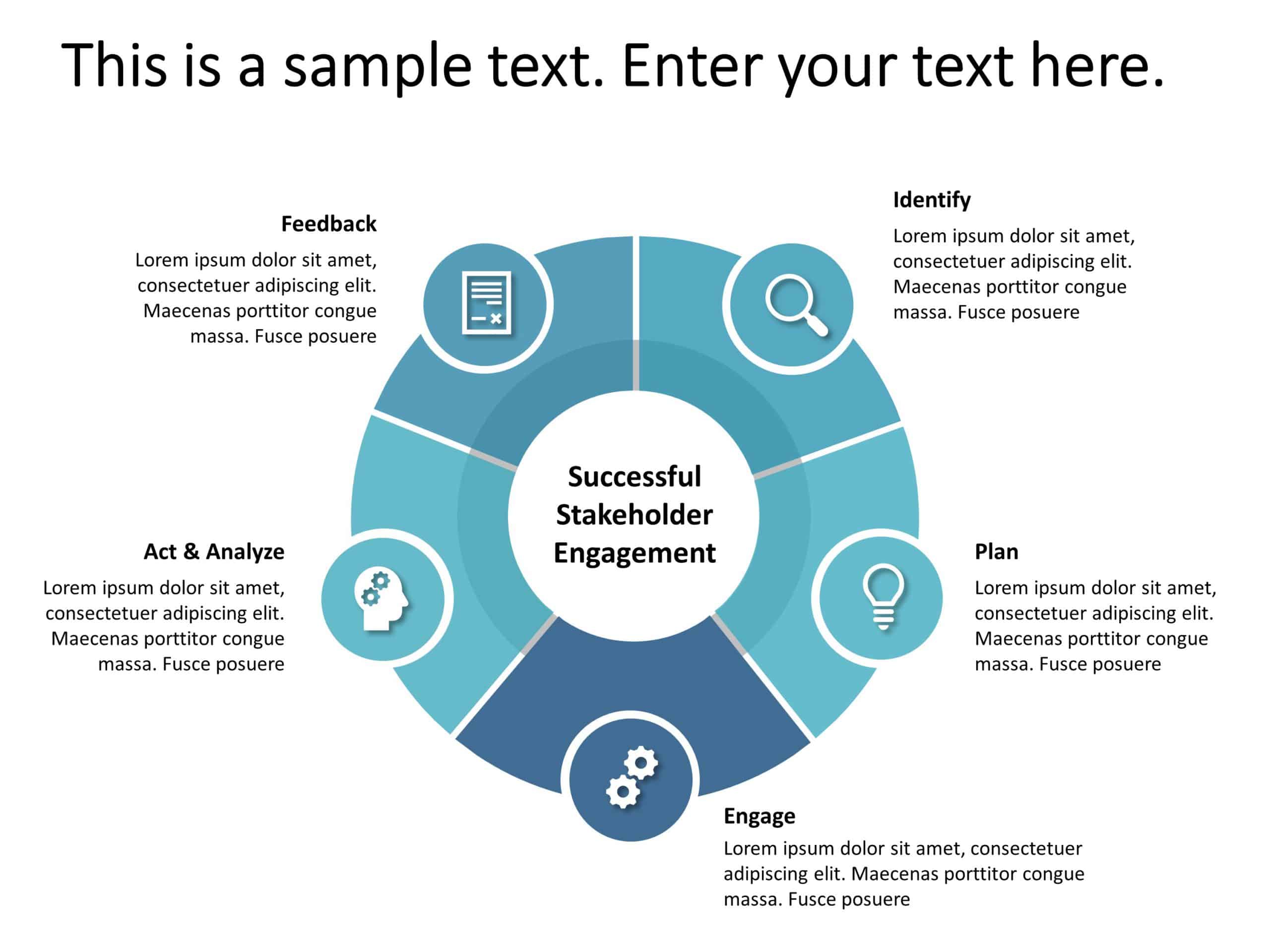 5 Steps Stakeholder Engagement PowerPoint Template & Google Slides Theme