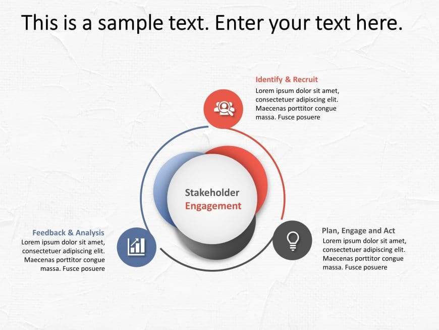 3 Steps Stakeholder Management PowerPoint Template