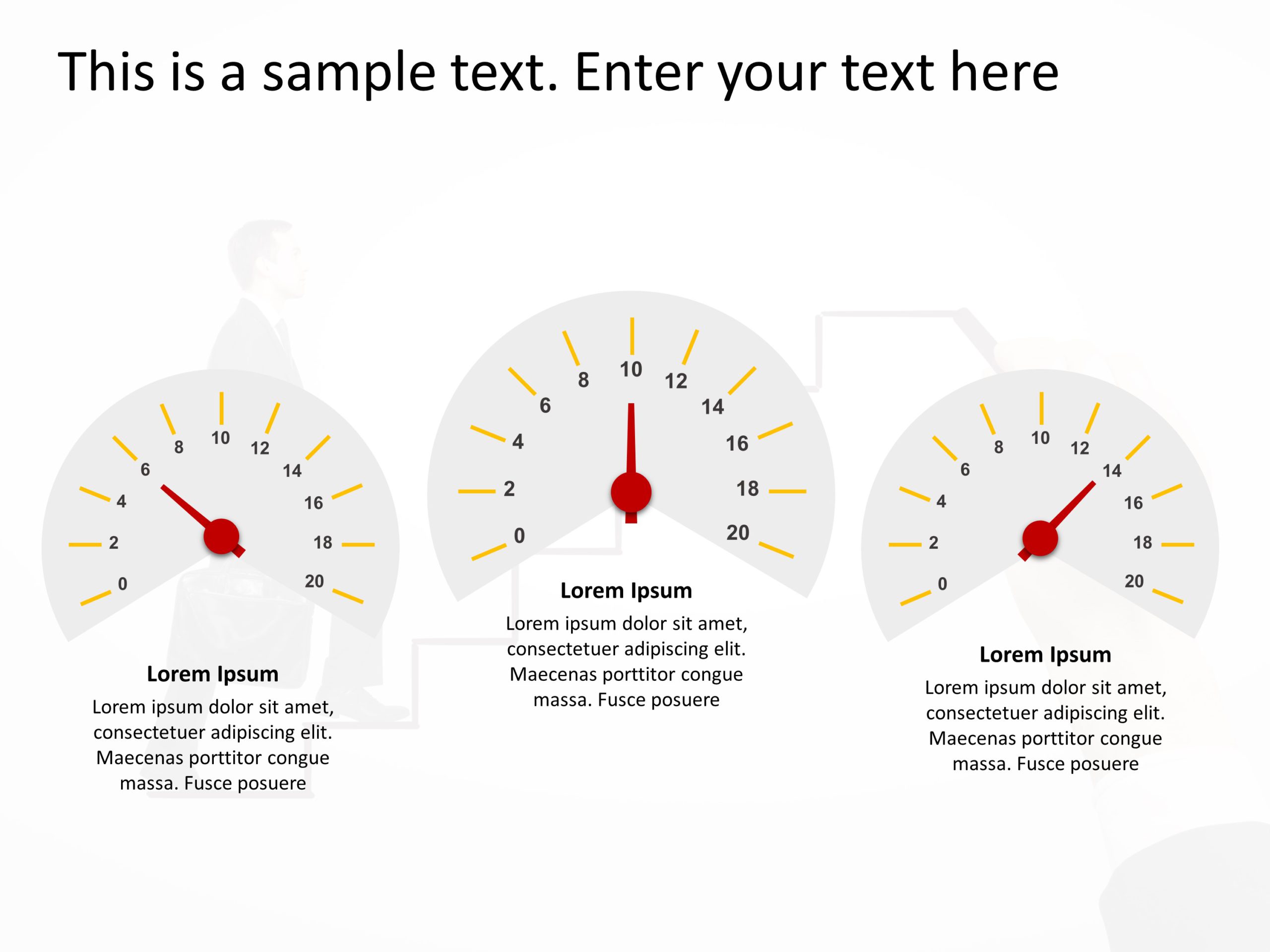Speedometer In Ppt Speedometer Options 3 PowerPoint Template