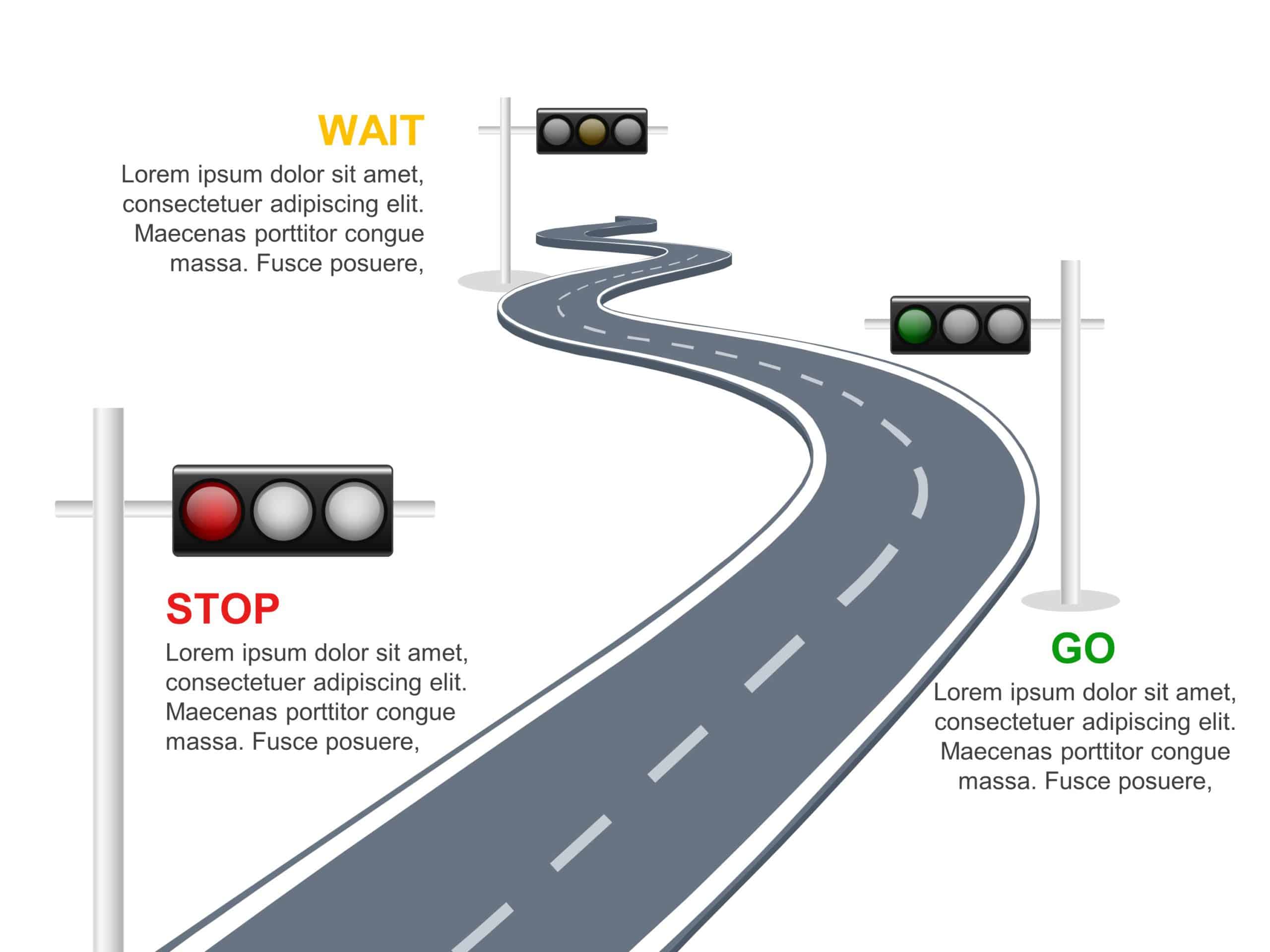 Traffic Light RoadMap PowerPoint Template