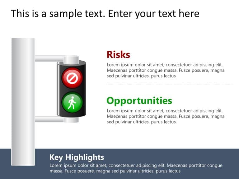 Traffic Light Risk and Opportunity PowerPoint Template & Google Slides Theme