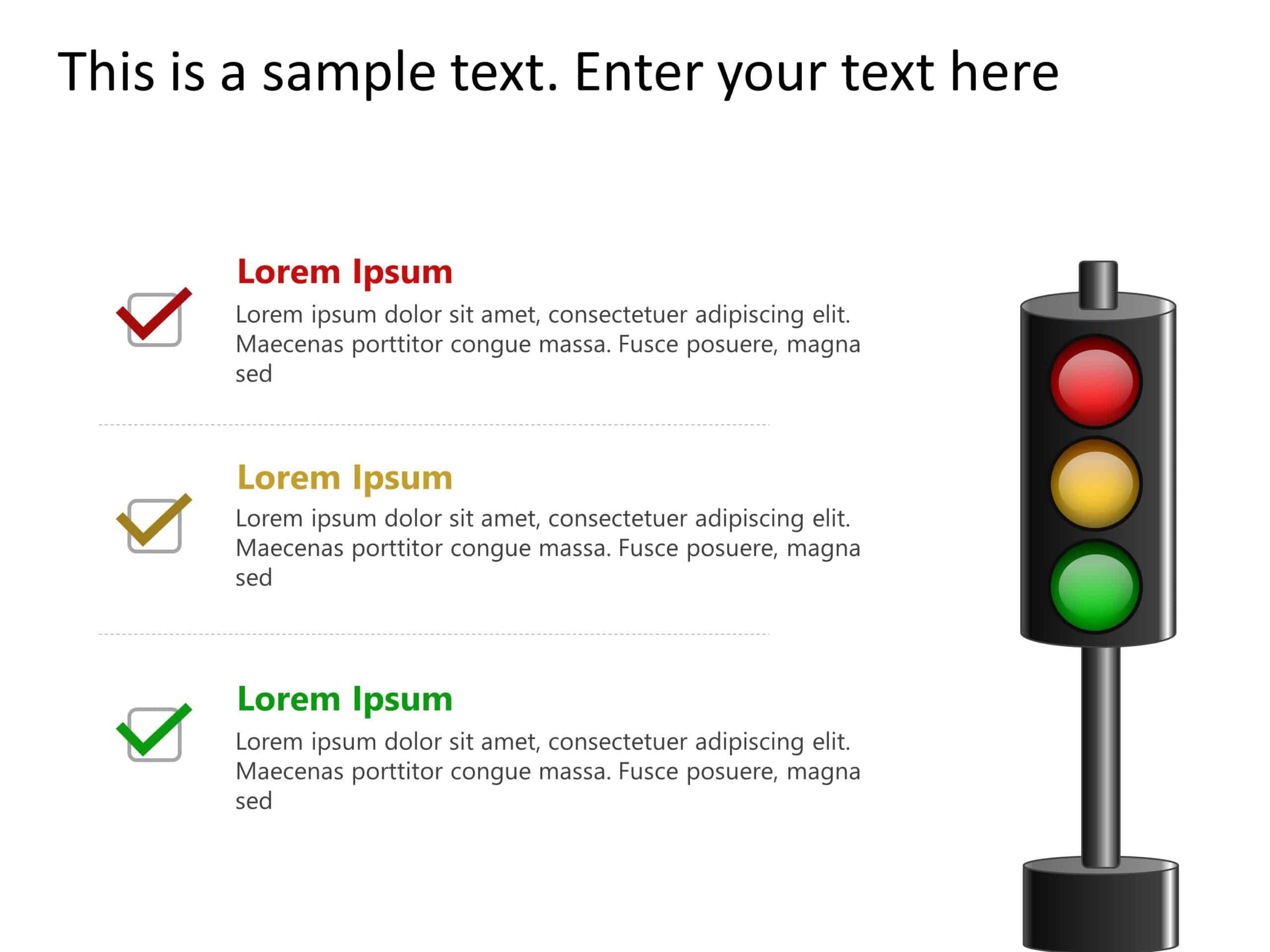Traffic Light Status PowerPoint Template & Google Slides Theme