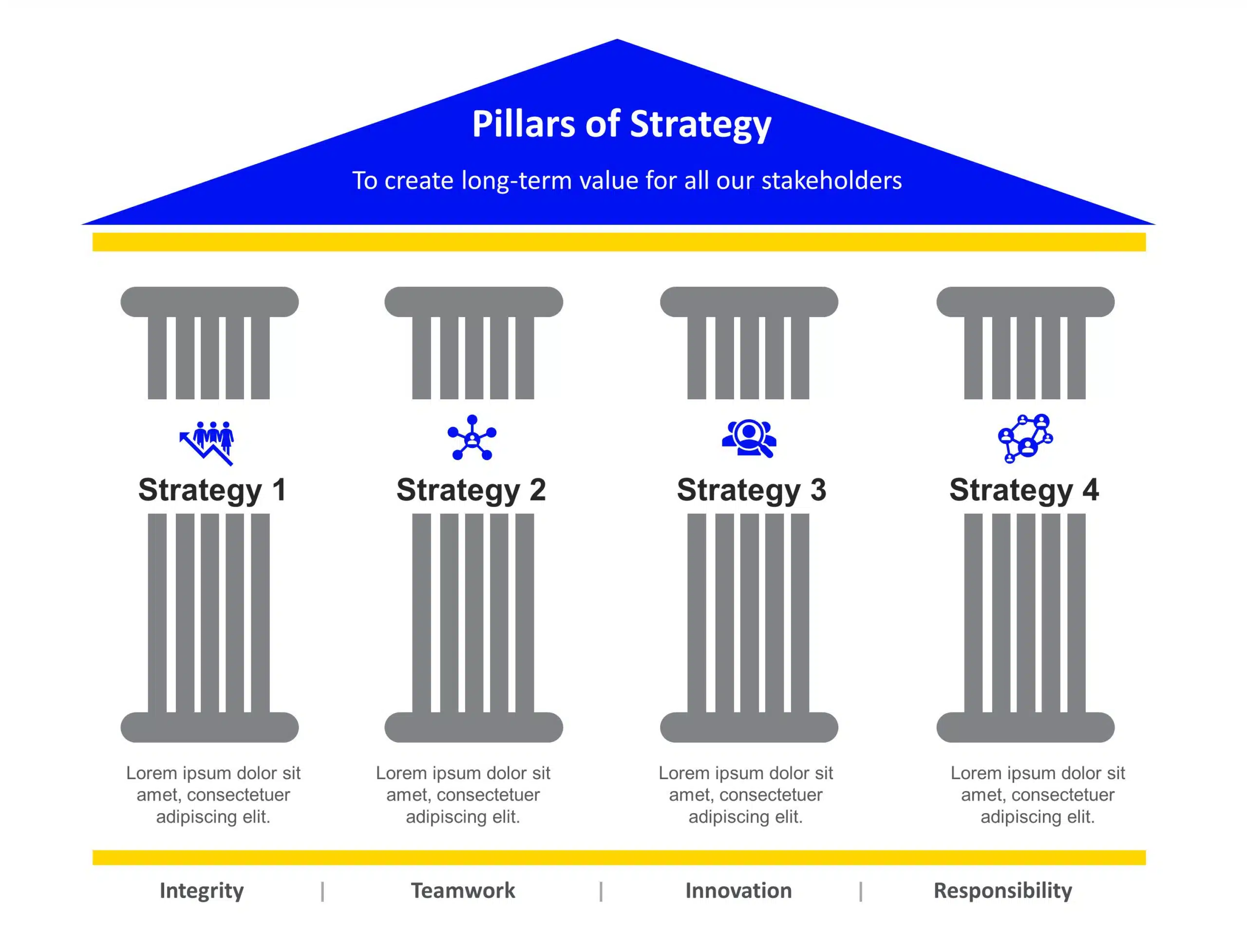 Business Strategy Pillars Google Slides Theme