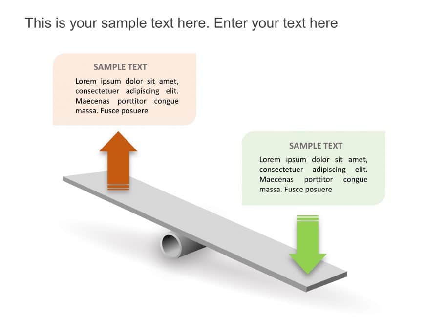 Pros and Cons Seesaw PowerPoint Template