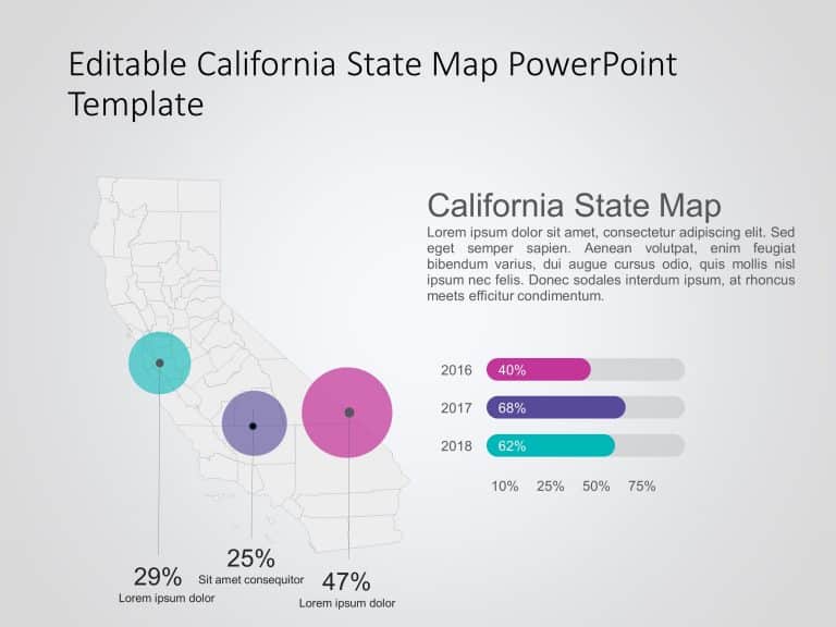 California Map Powerpoint Template 5 Usa Map Templates Slideuplift