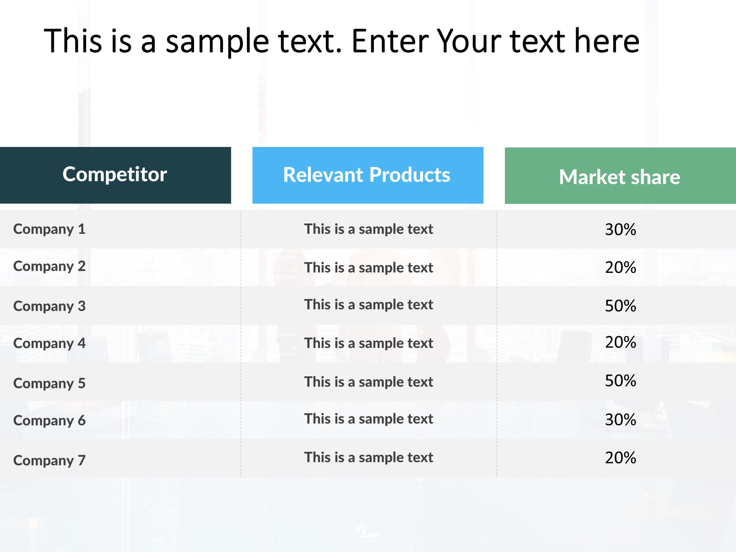 Competitor Analysis 21 PowerPoint Template