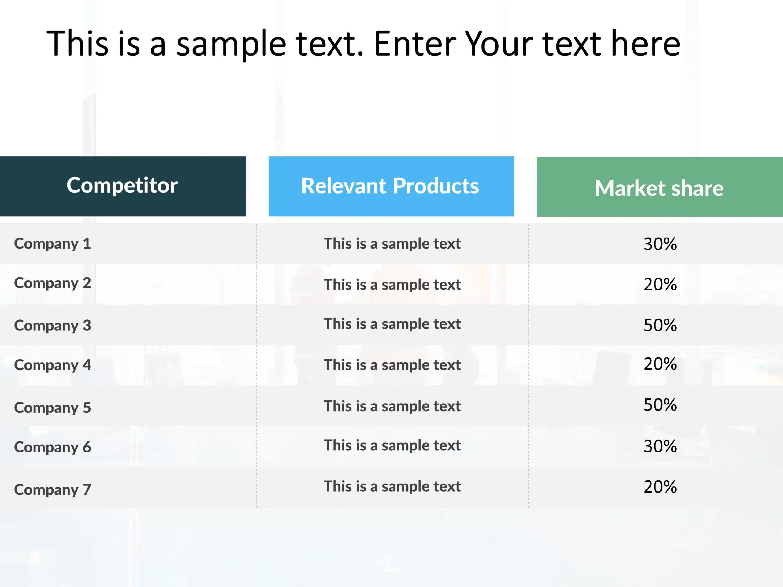 Competitor Analysis 21 PowerPoint Template & Google Slides Theme