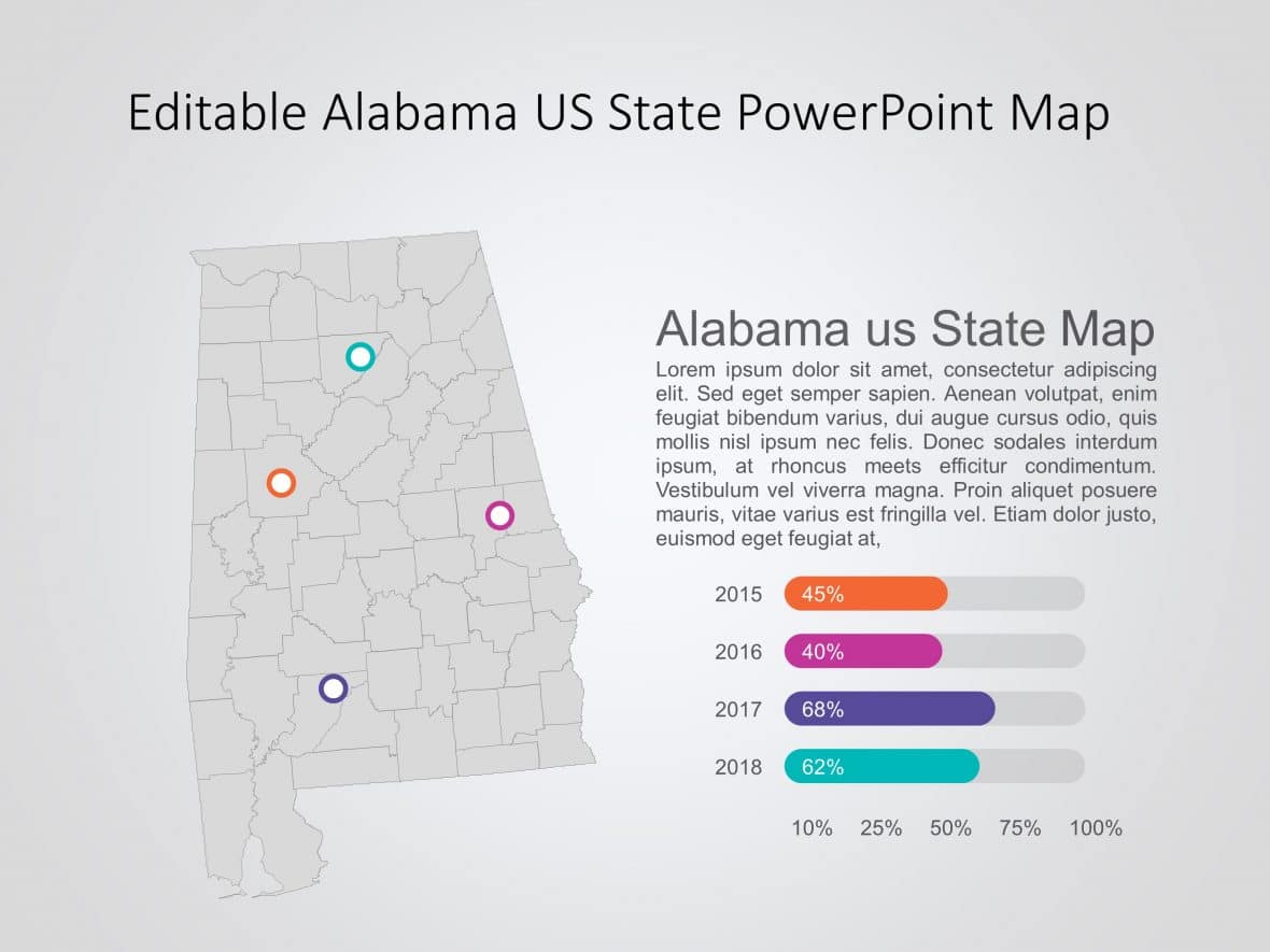 Alabama Map PowerPoint Template 5 Alabama Maps Templates SlideUpLift